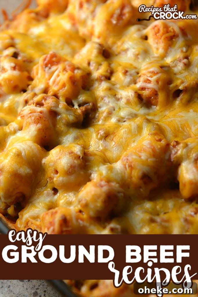 Quick Ground Beef Recipes for Flavorful Weeknight Dinners 21 Are you looking for Easy Ground Beef Recipes for your crock pot, instant pot, air fryer or oven? Here is a list of our tried and true favorites including low carb dishes like Stuffed Pepper Soup, Taco Chili and Crustless Pizza, as well as kid-friendly recipes such as Chili Mac Casserole, Sloppy Joe Soup and Taco Tater Tot Casserole