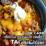 Quick Ground Beef Recipes for Flavorful Weeknight Dinners 7 Our Electric Pressure Cooker Taco Chili is a quick and easy low carb soup to make in your Instant Pot or Ninja Foodi. This beefy chili has a hearty mix of tomatoes, peppers and zucchini. Taco seasoning and cumin add a smoky flavor to this low carb chili.