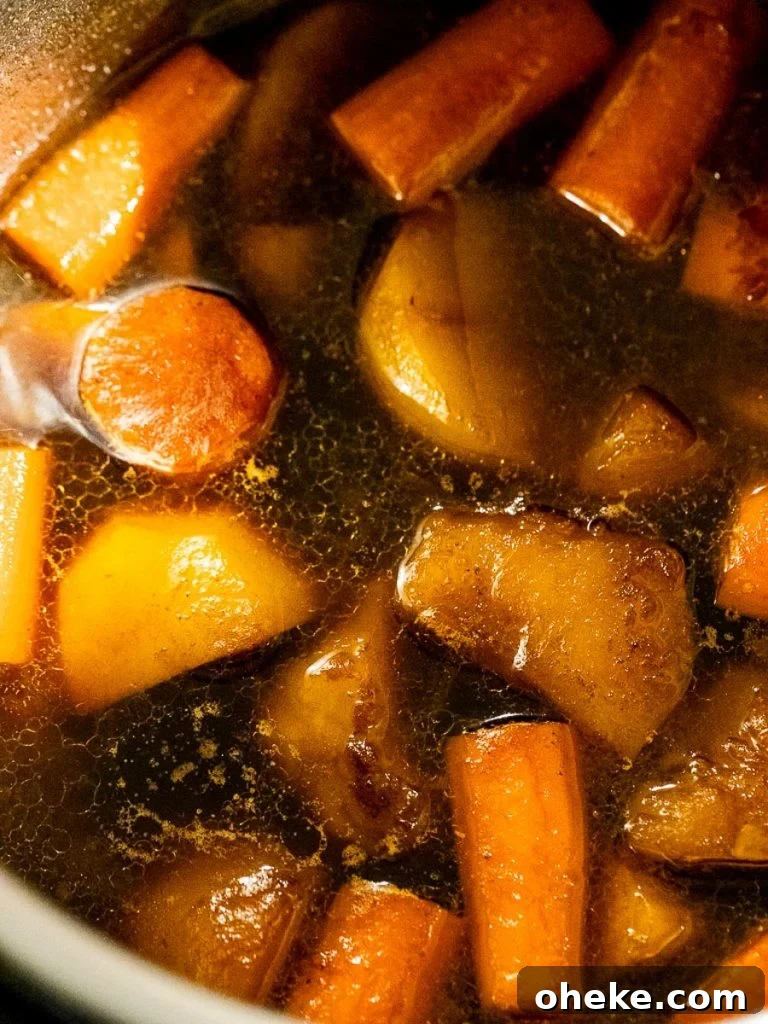 Potatoes and carrots in Korean style sauce