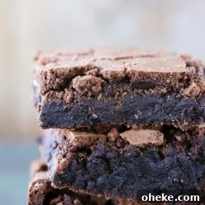 Browned Butter Brownie stacked detailed texture.