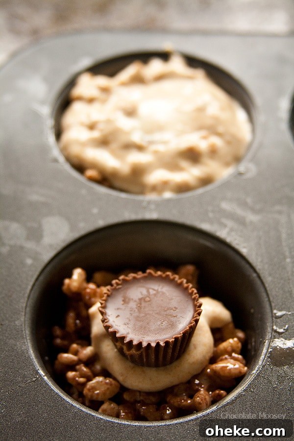 Peanut Butter Rice Krispie Ice Cream Cupcakes Recipe 3 When it's too hot outside, cool down with these Peanut Butter Rice Krispie Ice Cream Cupcakes. Plenty of chocolate and peanut butter in every bite!
