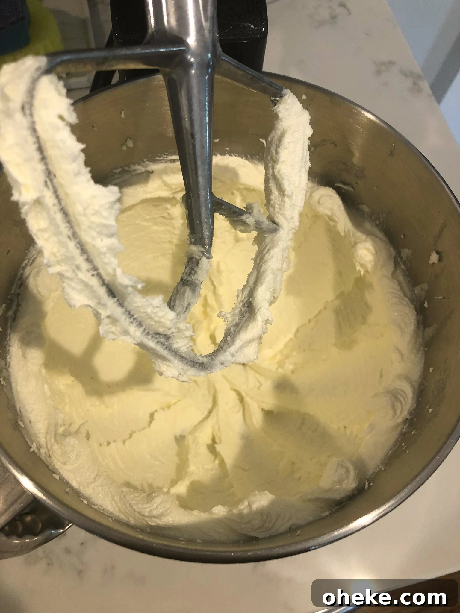 Butter and sugar creamed together.