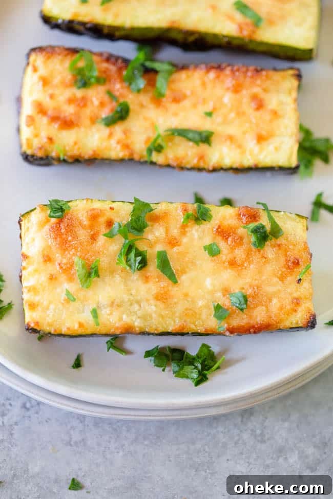 Grilled Parmesan Zucchini