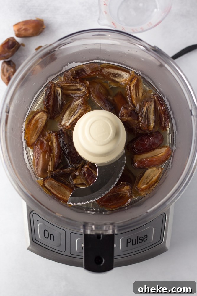 dates soaked in blender by Flora & Vino