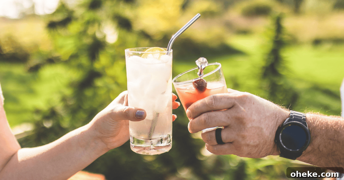 A picture of two cannabis cocktails.