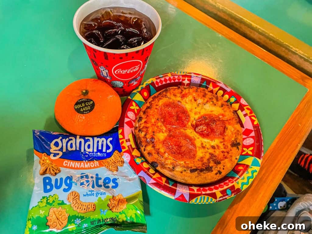 Pizzafari: Explore Unique Pizza Flavors and Restaurant Guide 13 kids pepperoni pizza meal from Pizzafari.