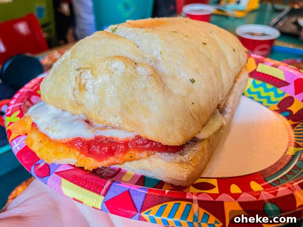 Pizzafari: Explore Unique Pizza Flavors and Restaurant Guide 7 Chicken Parmesan sandwich from Pizzafari.