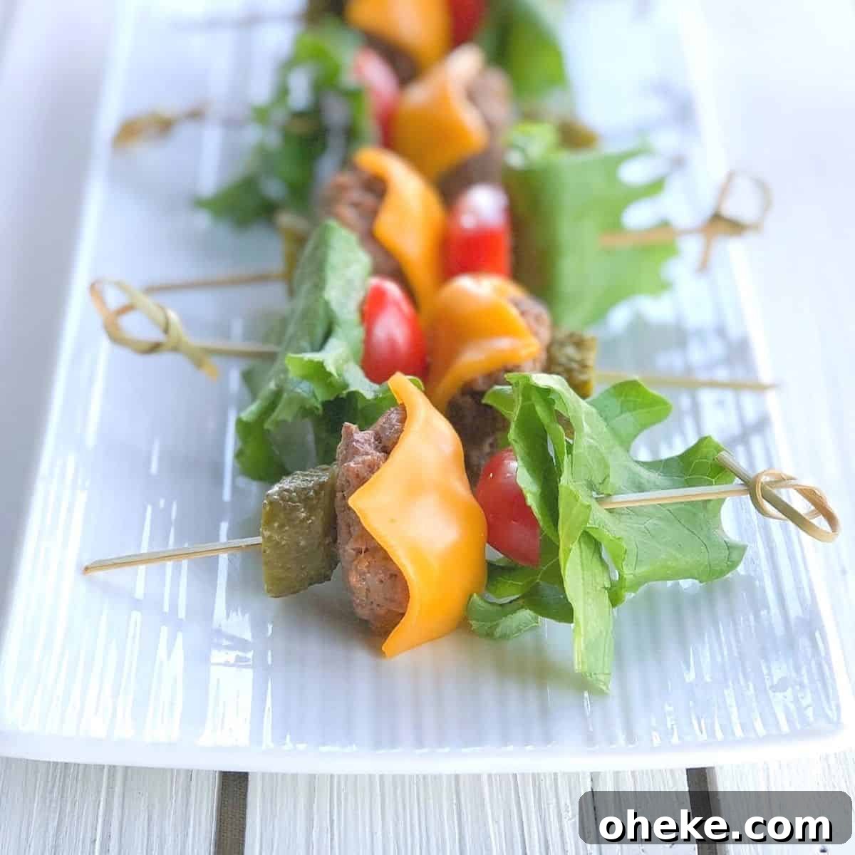 Build a Bloody Mary Bar: DIY Cocktail Station Guide 15 Mini skewered cheeseburgers.