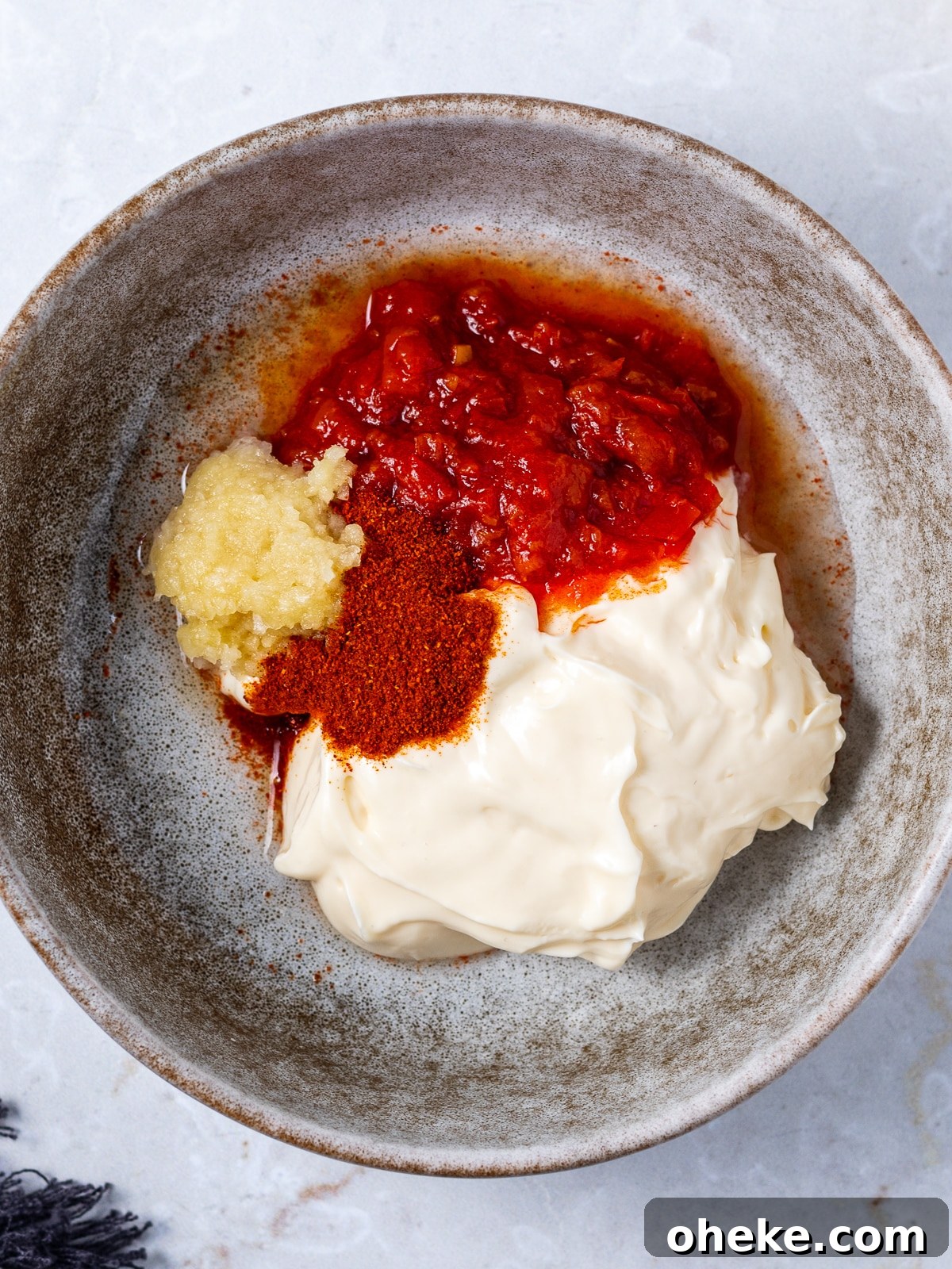 small bowl with the ingredients in the recipe
