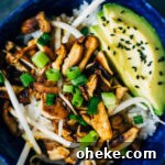 Shiitake Donburi | Well and Full | #vegan #plantbased #recipe