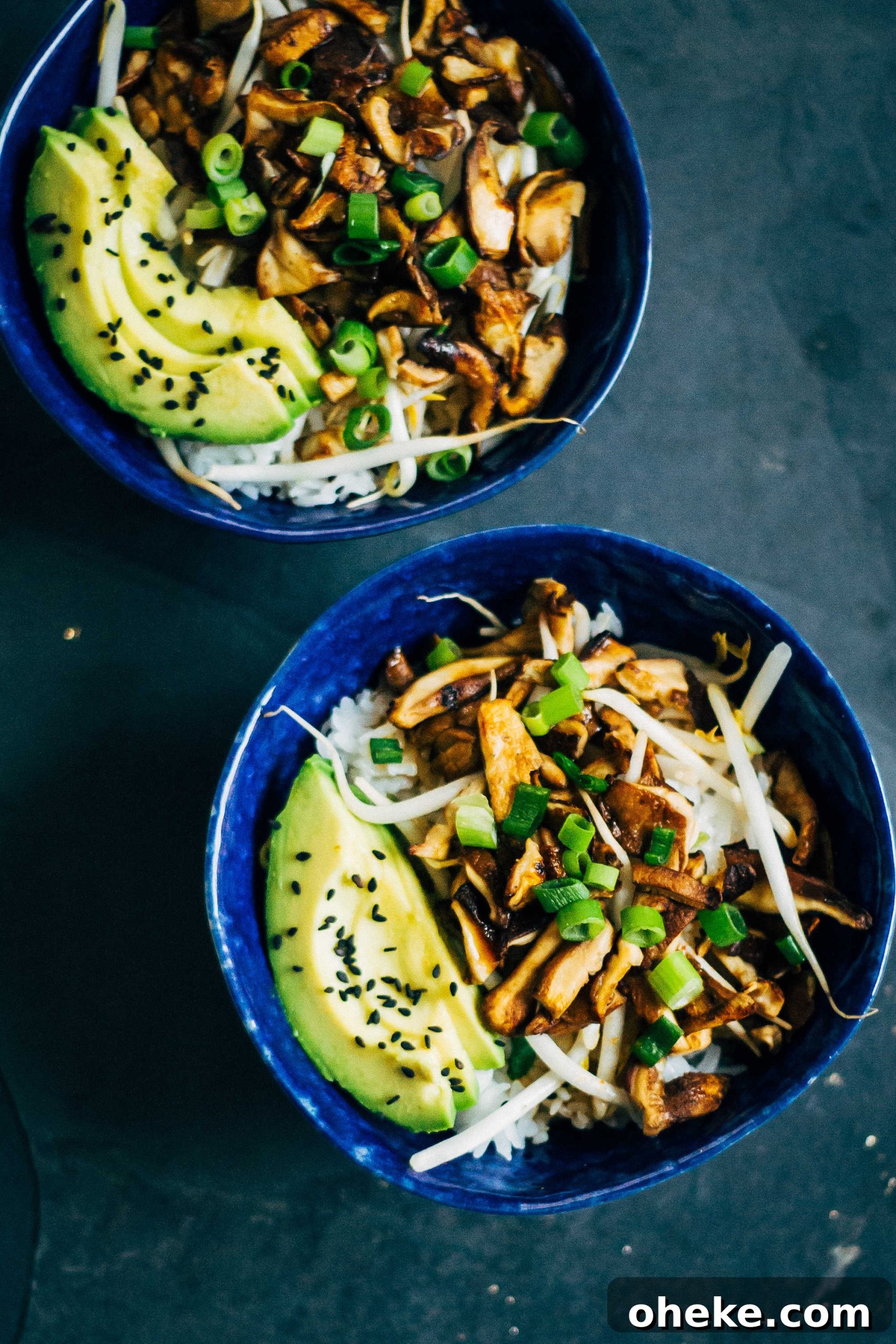 Vegan Shiitake Donburi Recipe: Savory Japanese Rice Bowl 5 Shiitake Donburi | Well and Full | #vegan #plantbased #recipe