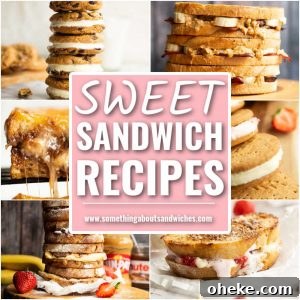 sweet sandwich recipes thumbnail sweet sandwich recipes thumbnail grid with pink text overlay