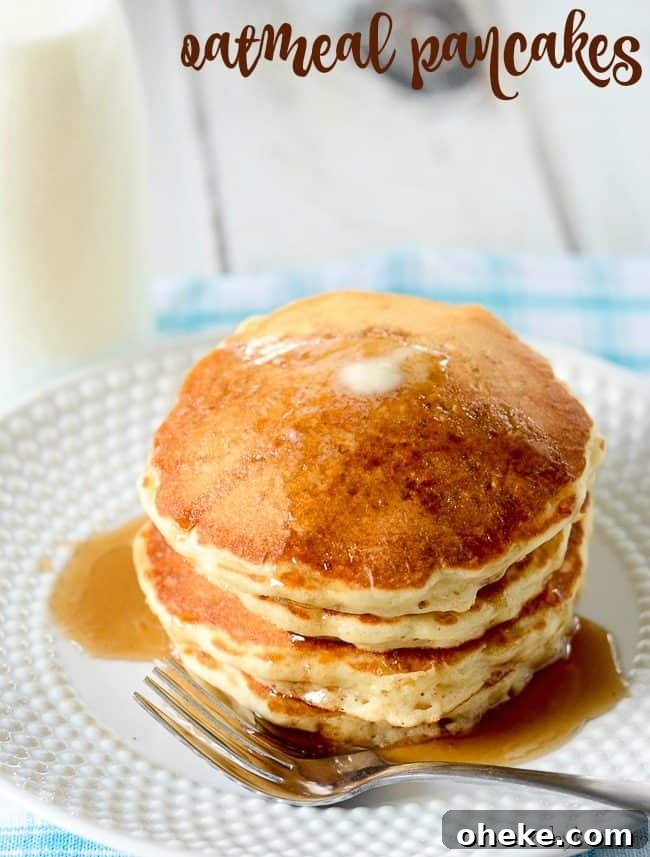 oatmeal pancakes recipe title photo