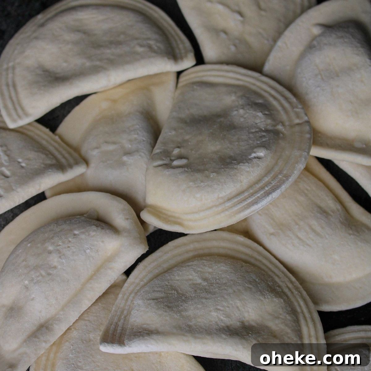 Crispy Air Fryer Pierogies with Kielbasa and Caramelized Onions 4 frozen pierogies in an air fryer basket