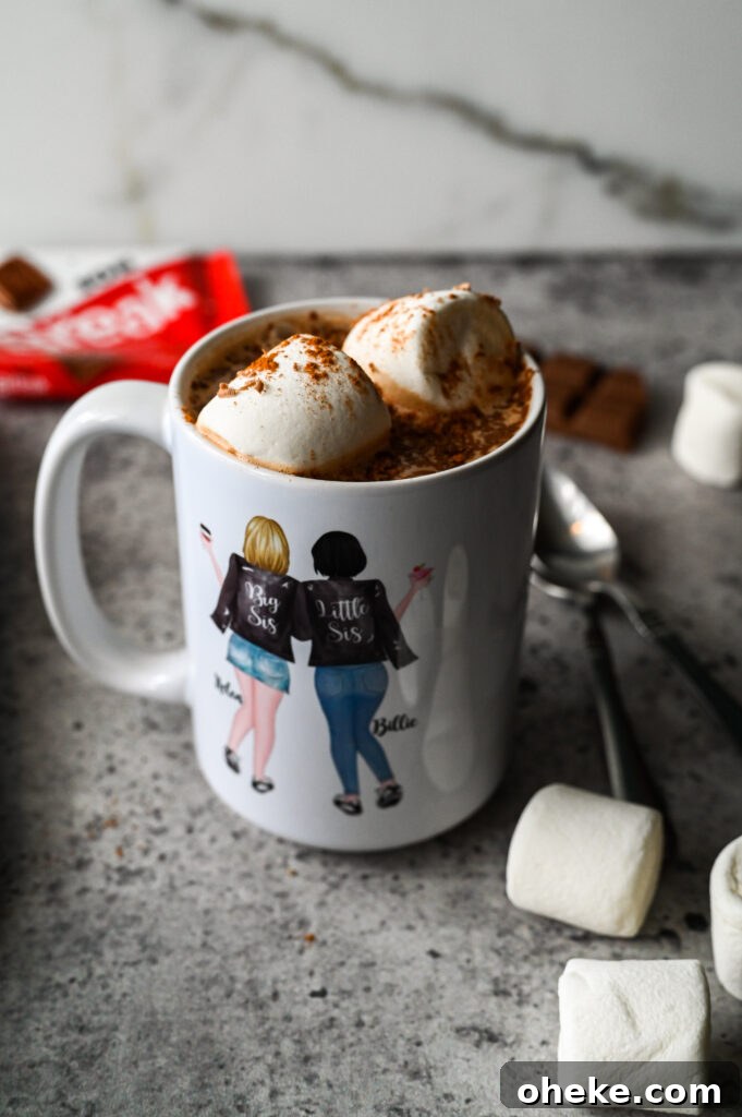 A rich and creamy hot chocolate