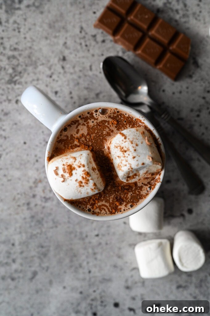 A rich and creamy hot chocolate