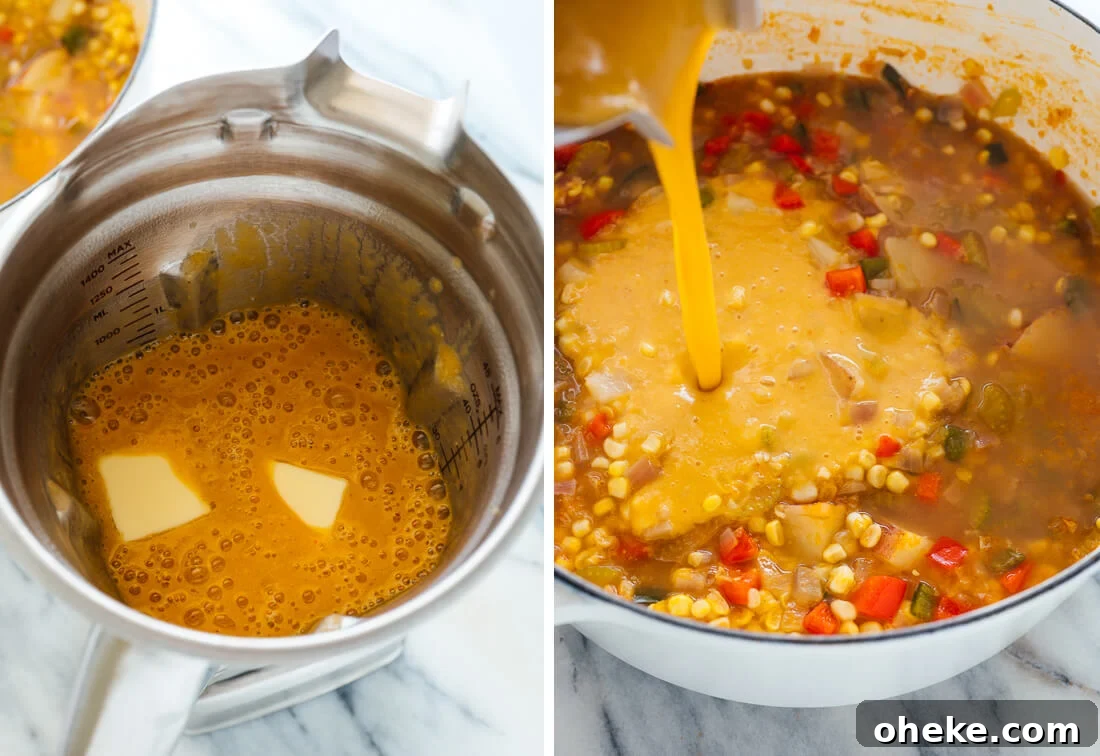 Southwestern Corn Chowder Recipe with Smoky Chipotle and Bacon 5 how to make corn chowder