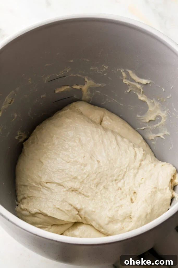 dough folded over itself