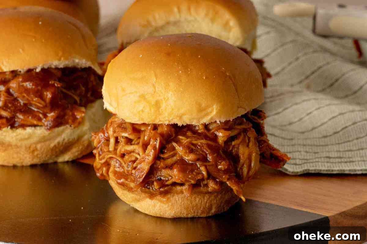 Slow Cooker Shredded Barbecue Chicken msn image.