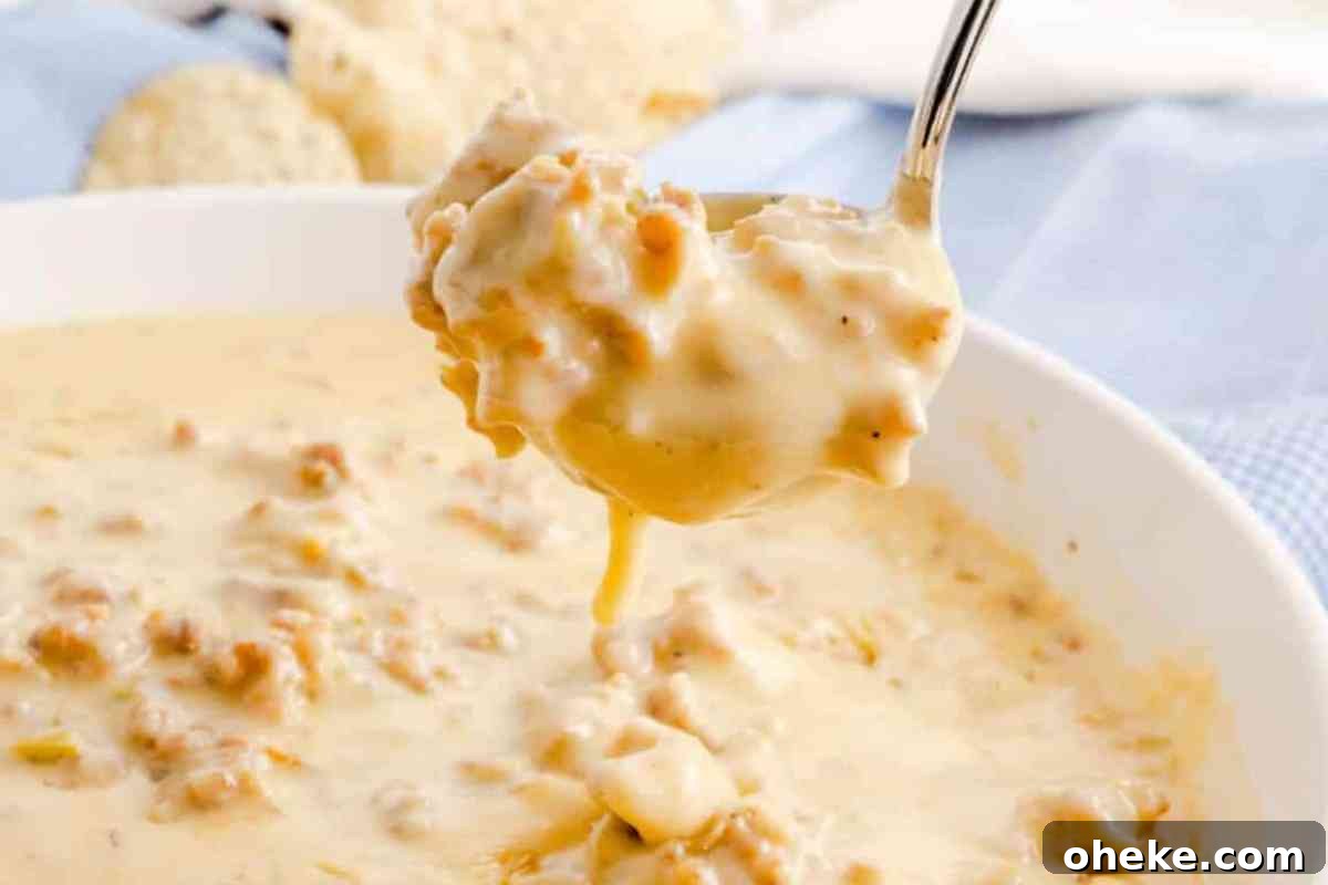 sausage white queso dip msn image.