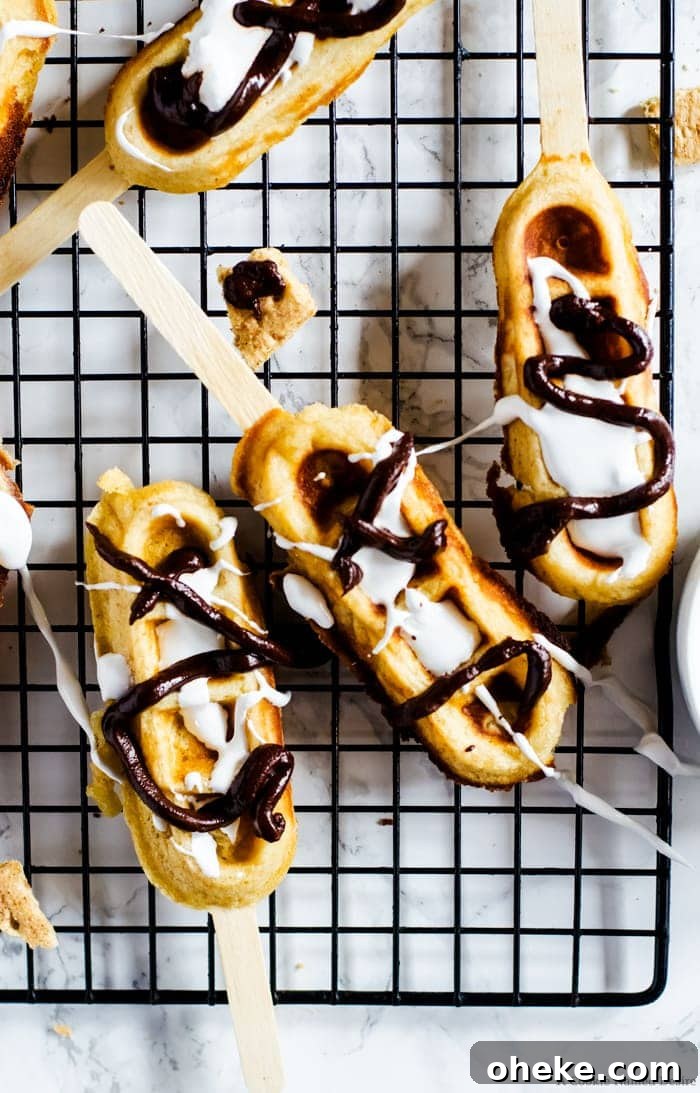 S'mores waffle sticks... this is the best way to get some s'mores in your life during breakfast. Plus, it's an easy and fun kid-friendly recipe