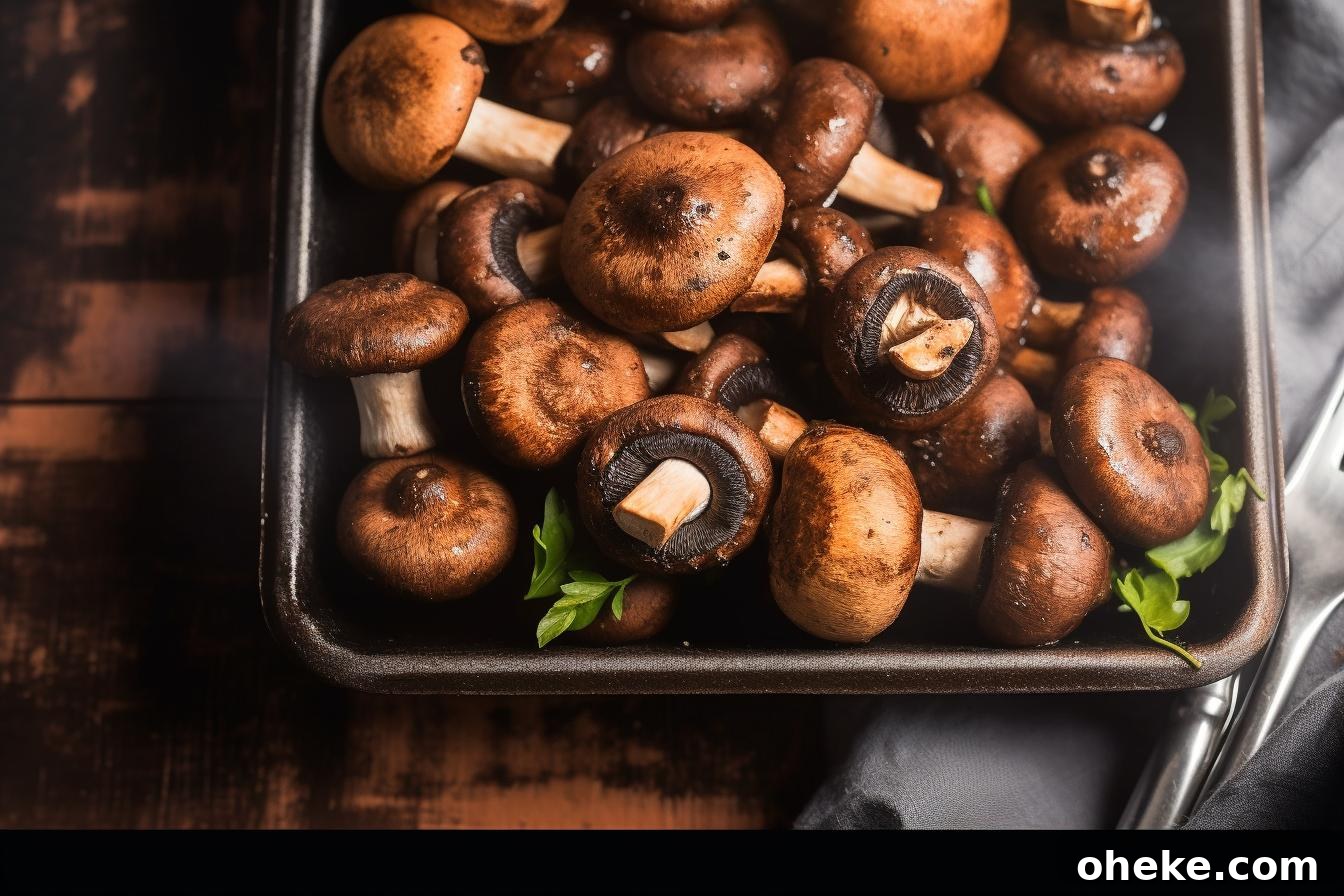 smoking mushrooms in a smoker