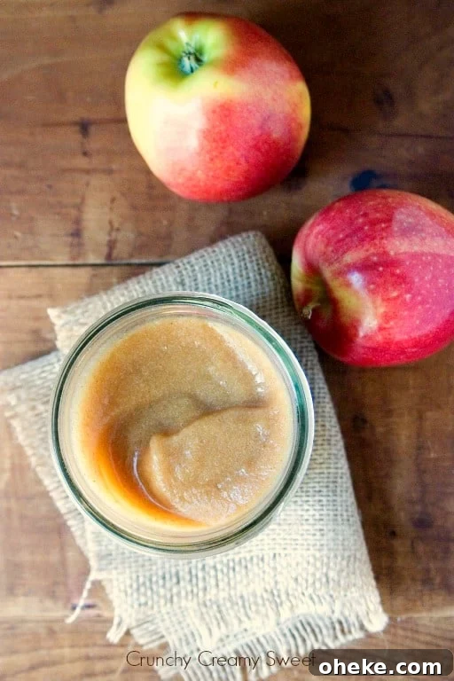 Apple butter made in 30 minutes.