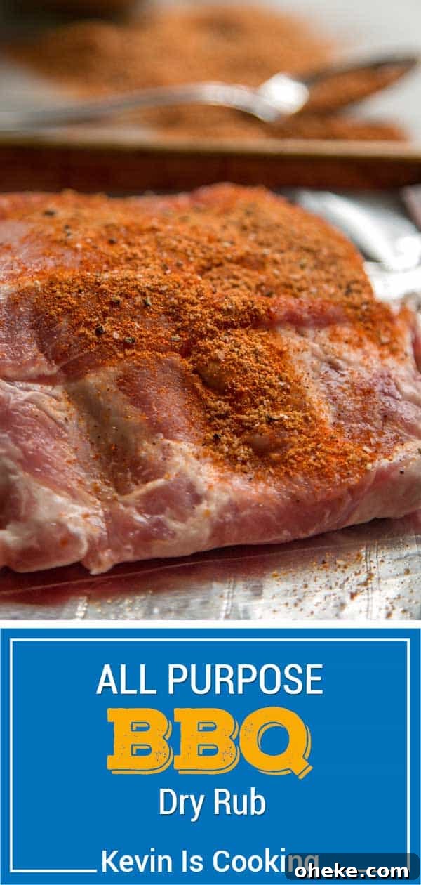 dry rub on top of pork ribs on table