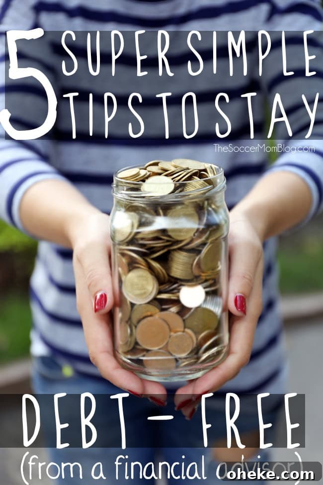Stay Debt-Free: 5 Smart Money Habits to Start Today 2 5 financial habits to start NOW to become (and stay!) debt free. It's easier than you'd think to fix your budget and save money!