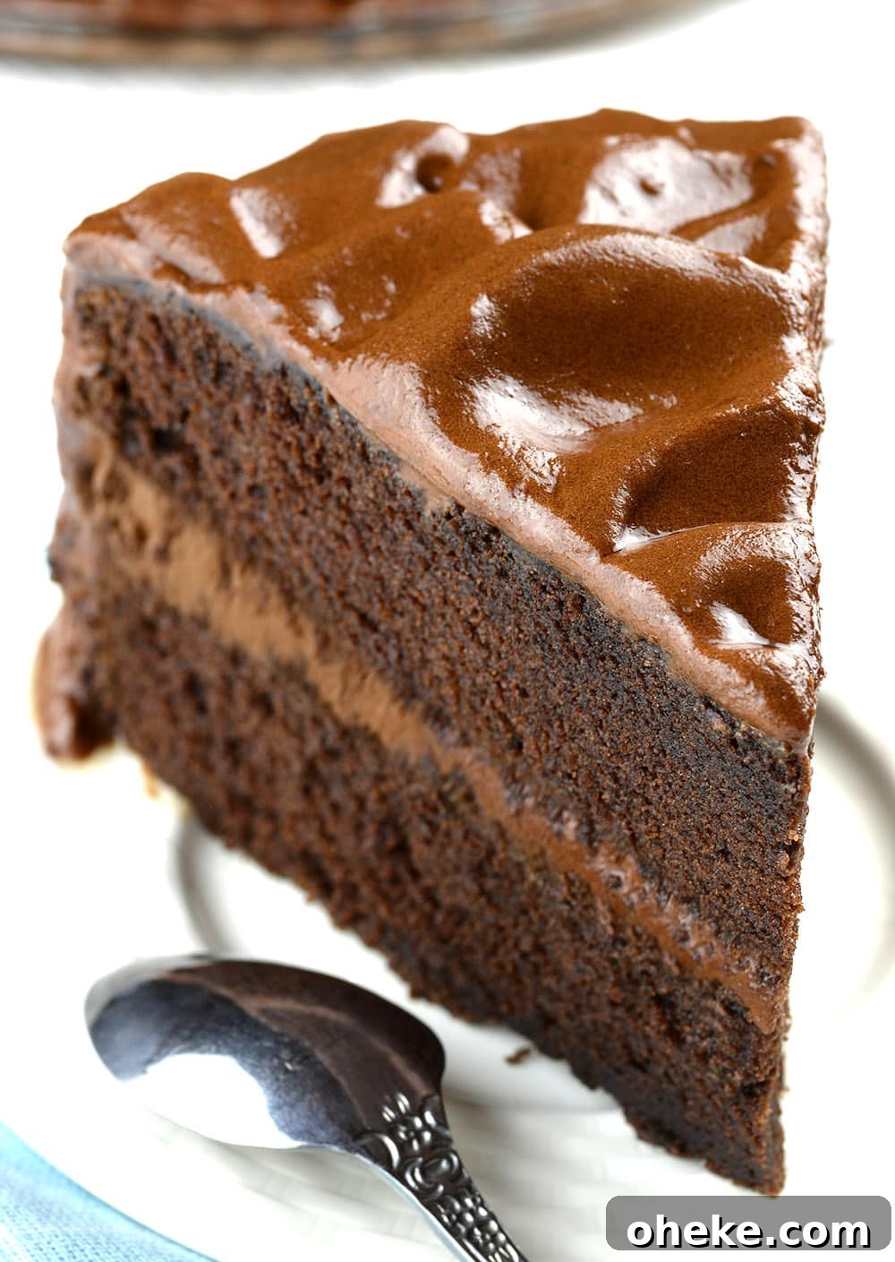 Classic Old-Fashioned Chocolate Cake Recipe 2 This is the recipe my grandma used to make. Moist, rich chocolate cake topped with a chocolate whipped cream frosting.