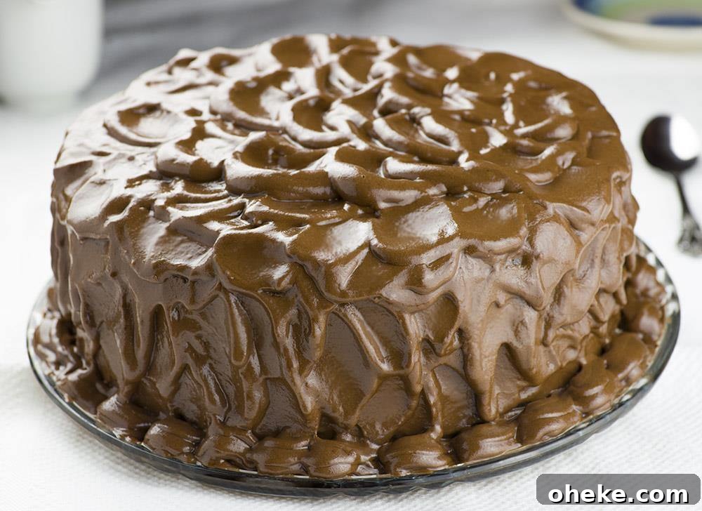 Classic Old-Fashioned Chocolate Cake Recipe 3 Old fashioned Chocolate Cake is dangerously delicious, rich and decadent cake packed with real chocolate flavor. It’s perfect birthday cake because chocolate cake is just about everyone’s favorite!!!