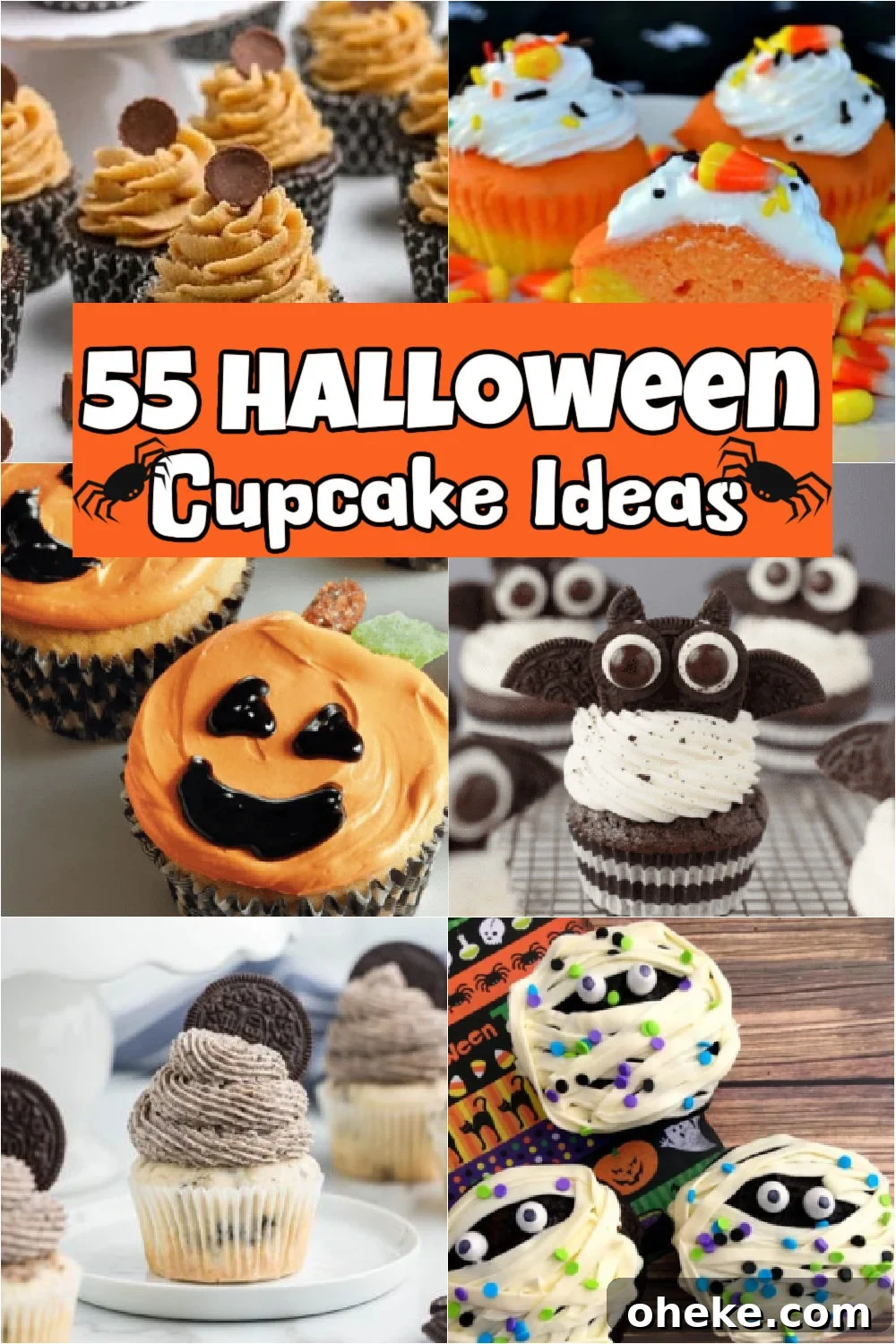 From adorable ghosts to creepy crawlers, we’ve compiled 55 Halloween cupcake ideas. Learn how to make these festive Halloween Cupcake Ideas. Add a spooky touch with easy decorating ideas that are cute and spooky. #dessertsonadime #halloweencupcakes #halloweencupcakeideas