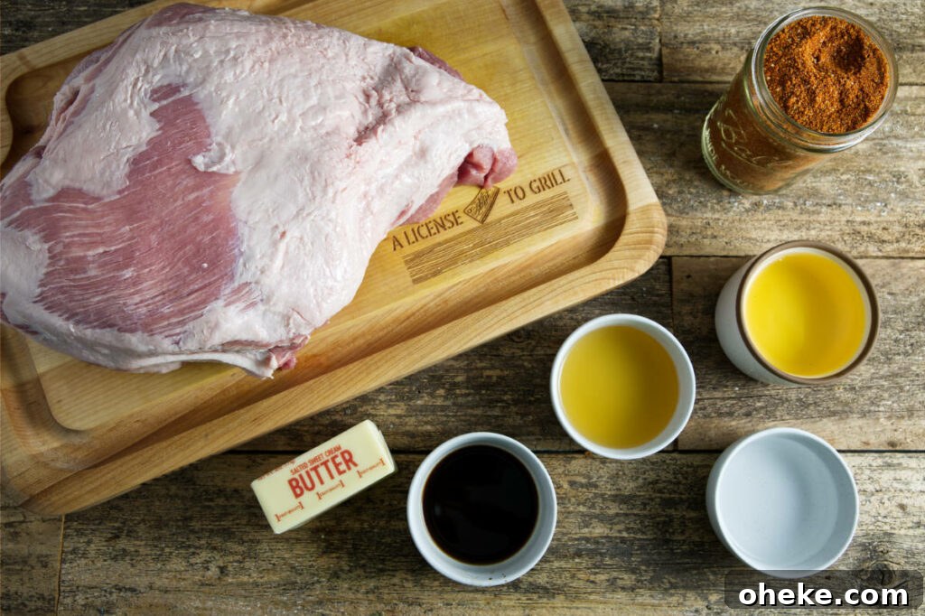 How to Inject a Pork Boston Butt for Juicy, Flavorful Results 3 Ingredients for smoked pulled pork.