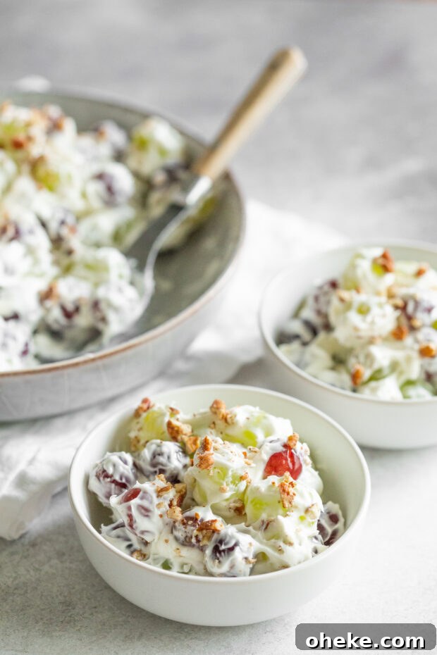 Sweet Grape Salad in a bowl. 