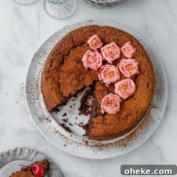 Flourless Chocolate Cake With Mint
