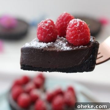 Raspberry chocolate tart