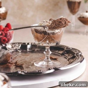 mousse chocolat on a tray.