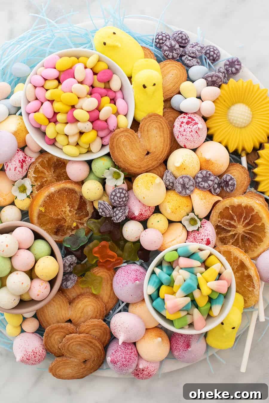 DIY Easter Candy Platter: Festive Dessert Ideas & Styling Tips 2 Easter dessert candy platter filled with colorful candy