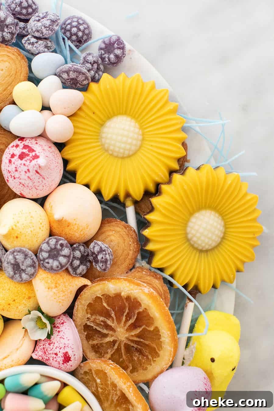 DIY Easter Candy Platter: Festive Dessert Ideas & Styling Tips 7 Sunflower chocolate lollipops