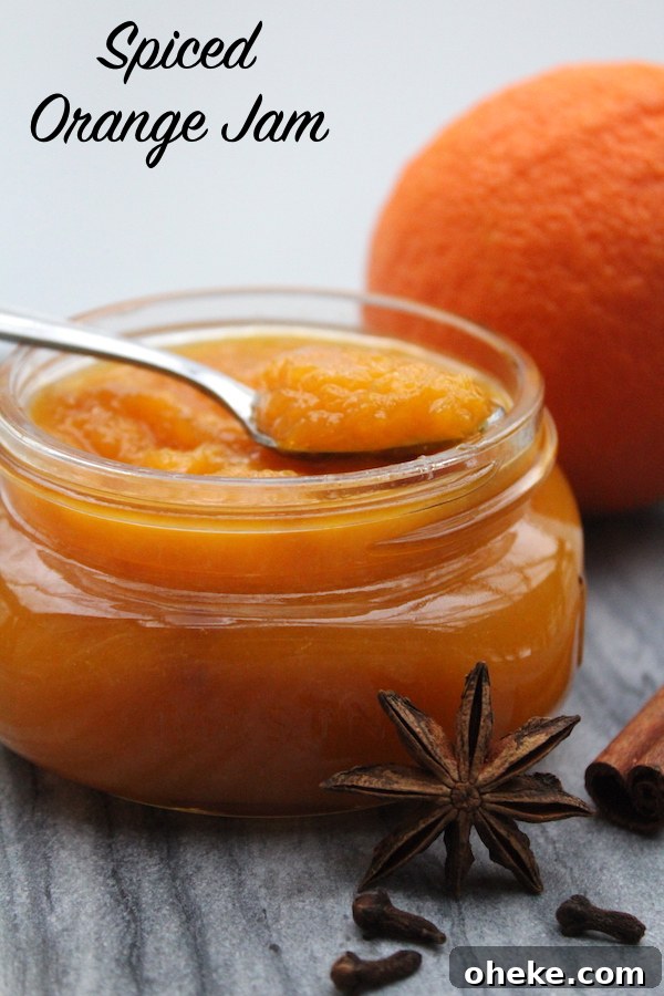 Spiced Orange Marmalade with Warm Aromatic Notes 6 Spiced Orange Jam Recipe For Canning #orange #recipe #jamrecipe #canning #foodpreservation #citrus #homesteading