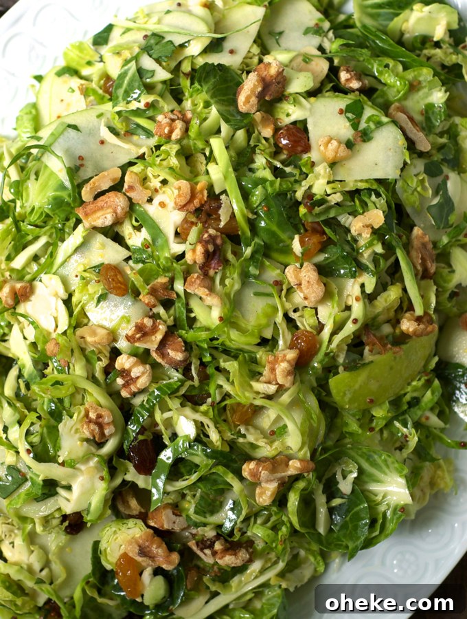 Apple and Brussels Sprout Slaw with Creamy Honey Mustard Dressing 3 Apple Brussels Sprout Slaw with Creamy Honey Mustard Dressing