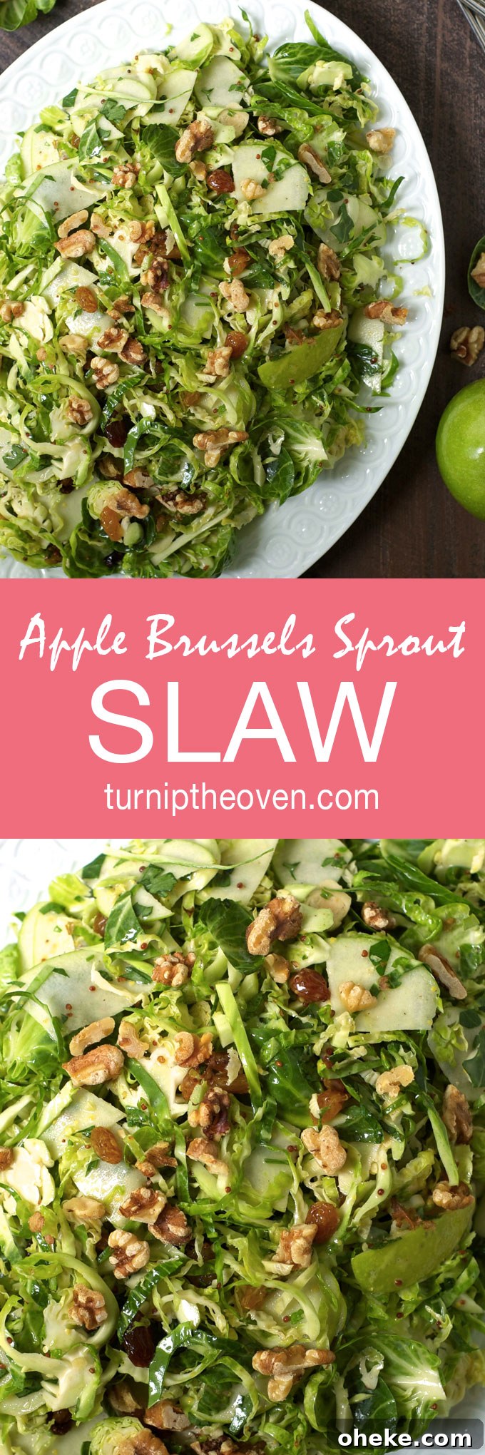 Apple and Brussels Sprout Slaw with Creamy Honey Mustard Dressing 4 Apple Brussels Sprout Slaw with Creamy Honey Mustard Dressing