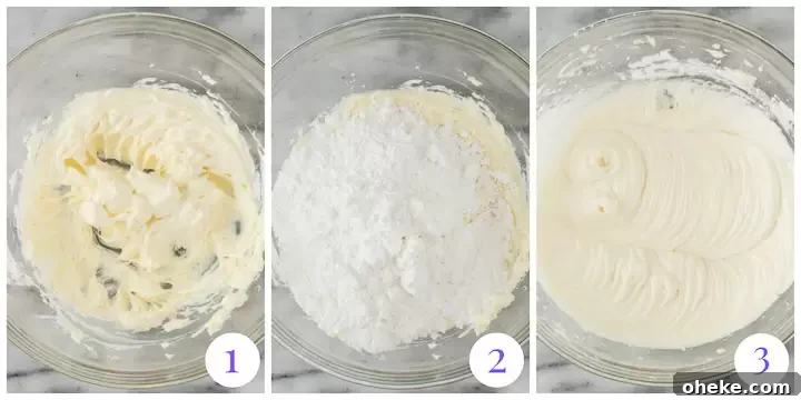 cream cheese frosting step by step