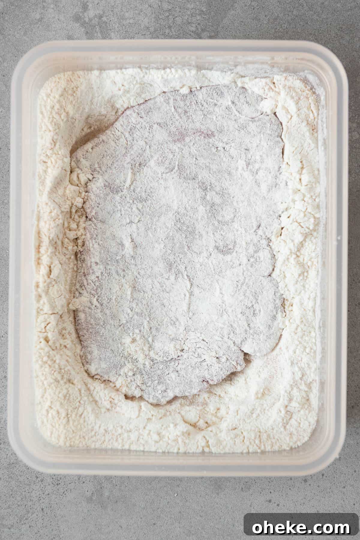 Crispy Country Fried Steak Recipe with Creamy Pepper Gravy 7 round steak in flour