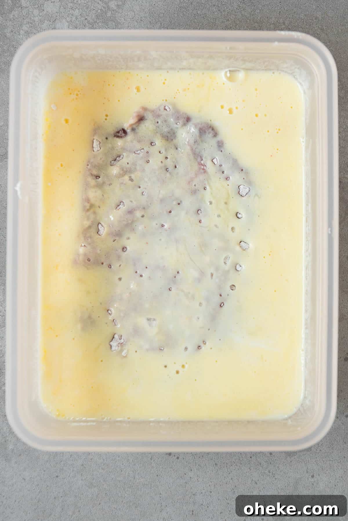 Crispy Country Fried Steak Recipe with Creamy Pepper Gravy 8 round steak in egg wash