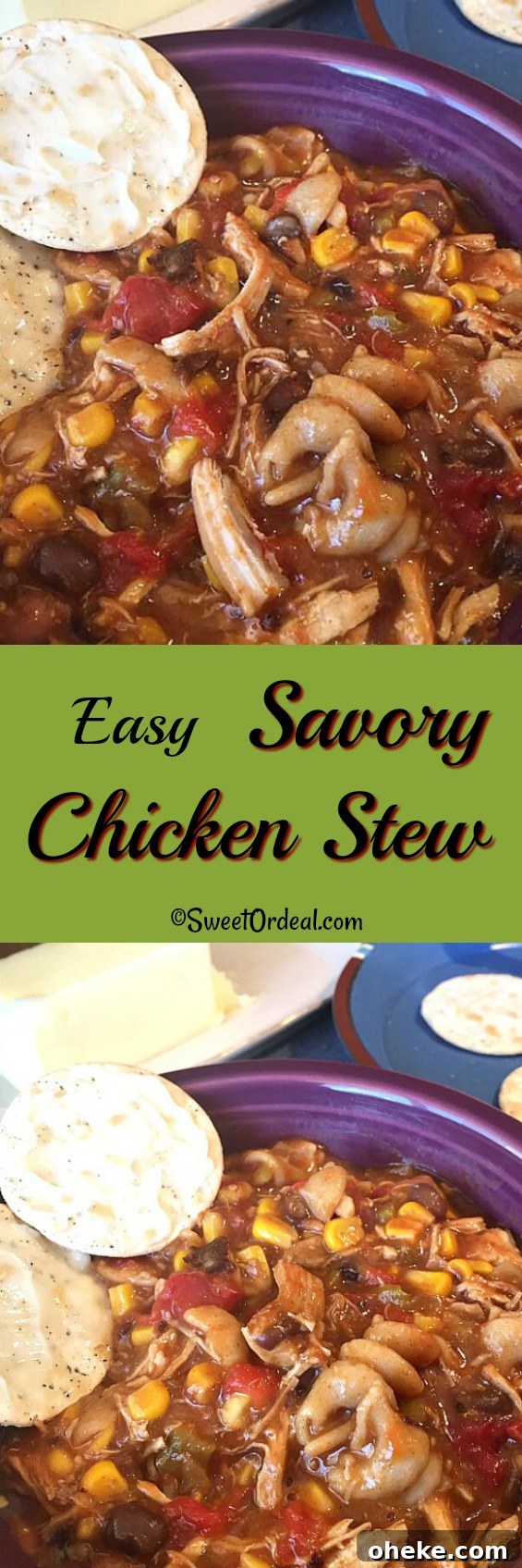 A one-pot-meal -- Easy Savory Chicken Stew Easy Savory Chicken Stew