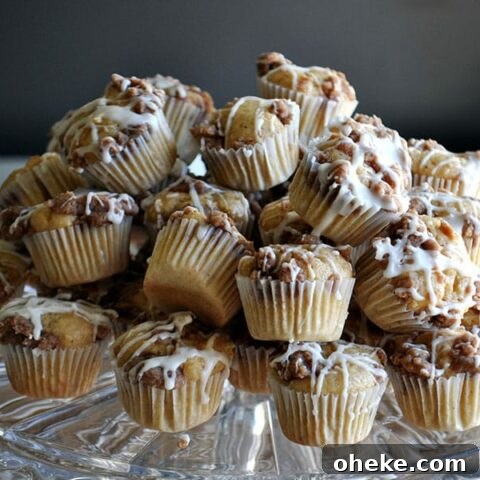 Cinnamon Streusel Mini-Muffins | ofbatteranddough.com