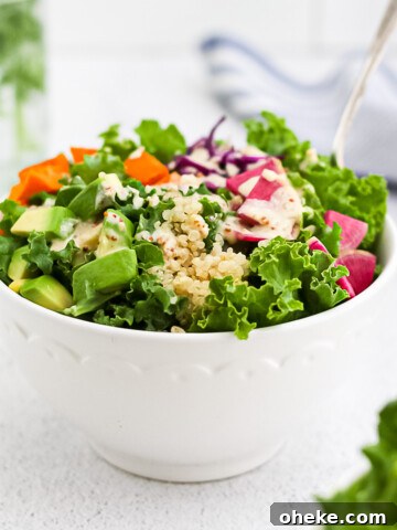 Kale Salad with Tahini Dressing
