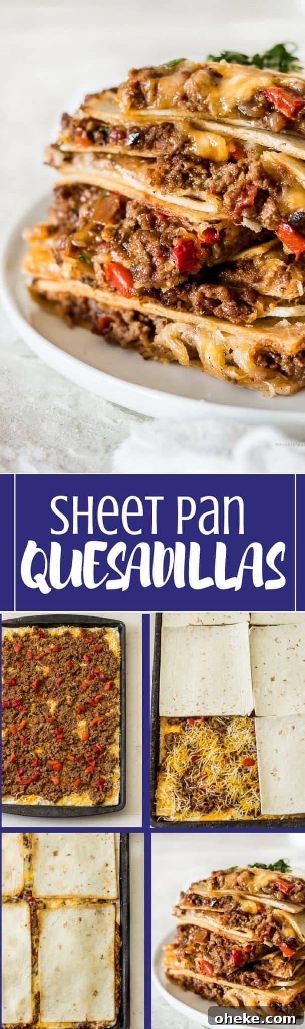 Quesadillas in the oven (Sheet Pan Quesadilla recipe)