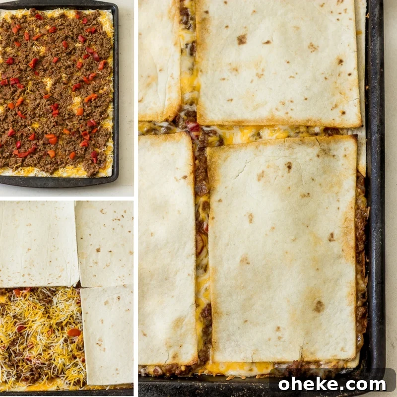 Sheet Pan Quesadilla Recipe — Quick Family Meal 2 Quesadillas in the oven (Sheet Pan Quesadilla recipe)